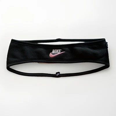 Faixa de cabeça Nike Club fleece juvenil unissex meninas preto/cinza vasto/rosa espuma/branco - Imagem 1 de 4