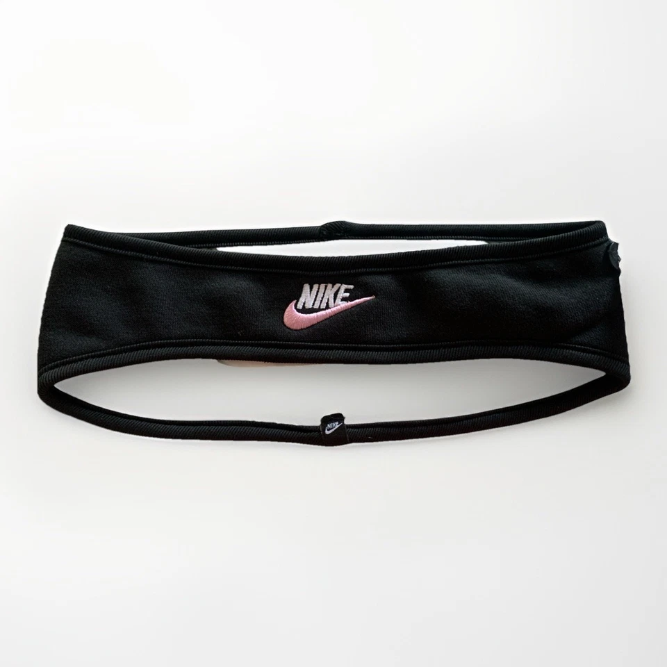Nike Club Fleece Headband Youth Kids Girl 1 Size Black Pink Cold Weather