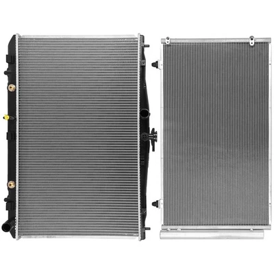 For 2011-2015 Toyota Sienna Aluminum Radiator & A/C Condenser Assembly Set - Imagem 1 de 4