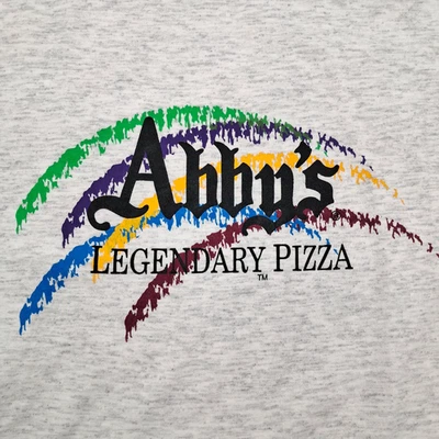 Camiseta De Colección Abbys Legendary Pizza Gráfica Puntada Única Talla L Gris Jaspeado Foto 1 de 4
