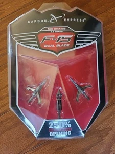 Carbon Express F-15 Broadheads 100 Grain Dual Blade 250% Greater Wound Channel - Picture 1 of 2