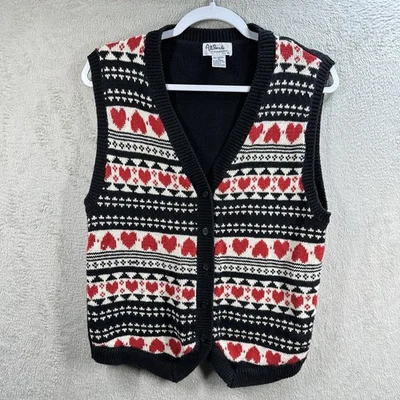 Chaleco Suéter Tejido All Points by Reference Point De Colección Mujer’s M Corazones Vacaciones Foto 1 de 4