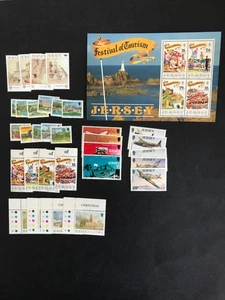 Jersey 1990 Complete Year Stamp Sets & MS All UM. - Picture 1 of 1