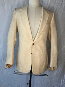 Stanley Blacker Europa Collection Ivory Wool Coat 40R – Vintage Overcoat, NOS - Picture 1 of 4