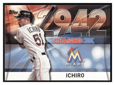 2016 Topps Update Chasing 3K #3000-37 Ichiro - Miami Marlins - Image 1 of 2