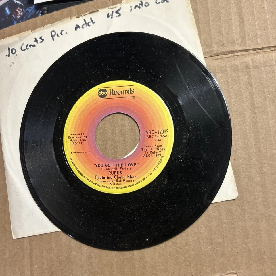 Rufus Featuring Chaka Khan You Got The Love/Rags To Rufus Abc Records 45 - Image 1 of 3