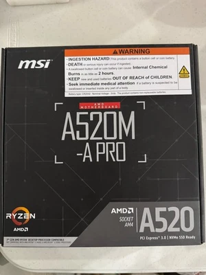 MSI A520M-A PRO V1 Gaming Motherboard - Image 1 of 4
