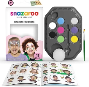 Snazaroo Fantasy Face Paint Palette Kit for Kids and Adults, 8 Colours, 11pcs, - Picture 1 of 1