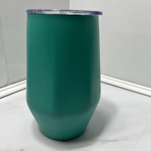 double wall diamond steel wine tumbler 12 Oz Teal Unused - Picture 1 of 5