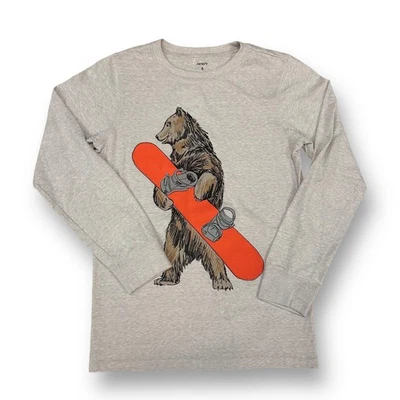 Camisa de snowboard beige manga larga Carter's talla 8 para niños Foto 1 de 2