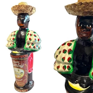 Vintage Caribbean Rum Jumbie Likör leer 12" Dekanter/Flasche handbemalt - Bild 1 von 13