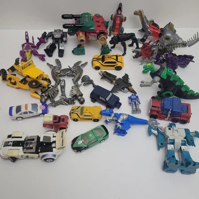 Transformers Figure Lot Moslty Vintage Mixed Parts Lot Go Boys Dino Bots & More - Image 1 of 4