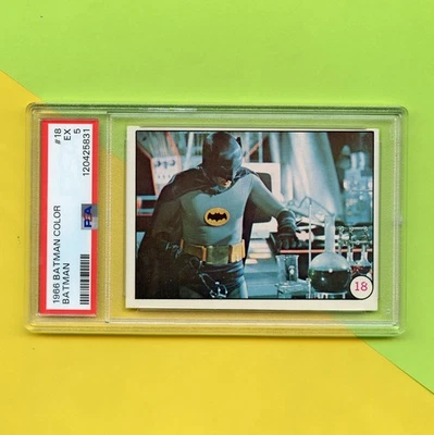 Original 1966 Topps Batman Bat Laffs Trading Card #18 PSA 5 - Image 1 of 4