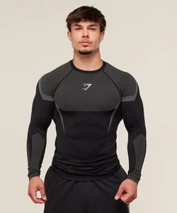 Onyx 5.0 Seamless Long Sleeve T-Shirt Black/Light Grey ~ Small S ~ IN HAND - Picture 1 of 1