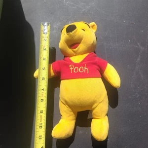 Vintage Mattel Winnie The Pooh Plush Bear 11 Inch-Nice! Red Shirt - Picture 1 of 4