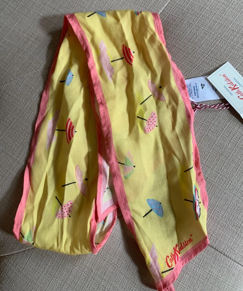 Cath Kidston шарф желтый солнечный зонт зонтики London совершенно новый с ярлыками - Изображение 1 из 4