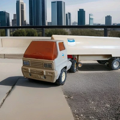 Camión cisterna Chevron Tonka años 70 modelo grande juguete Foto 1 de 4