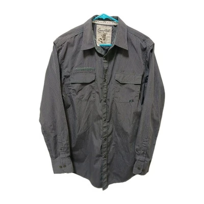 Coastal Gray Corduroy Shirt Lightweight Western Button Up Men's Size Lardge - Image 1 of 4