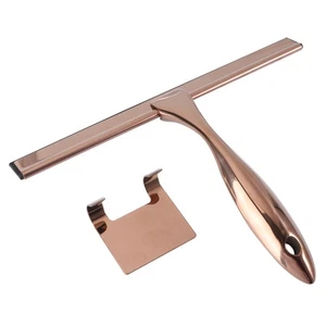 Electroplating Alloy Shower Squeegee For Bathroom Window Mirror Use - Picture 1 of 12