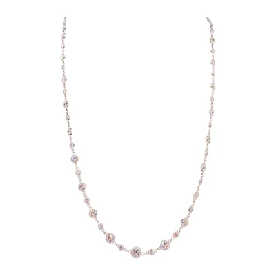 Collar tenis graduado platino 9,00 tcw bisel de diamantes por yarda PT950 Foto 1 de 4