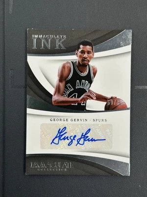 2017 Panini Immaculate Ink George Gervin Auto 60/99#AN - Image 1 of 2