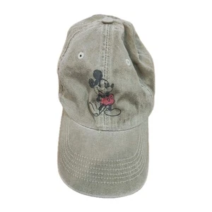 Disney Parks Mickey Mouse Gray/green Adjustable Hat Cap Strap Torn See Pics  - Picture 1 of 9