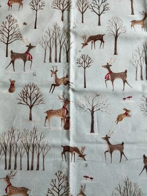 Dekostoff Tiere in Wald 50x140 cm - Bild 1 von 4