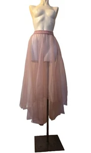 High Low See Through Flare Rock mit Spitzengürtel Größe M - Bild 1 von 4