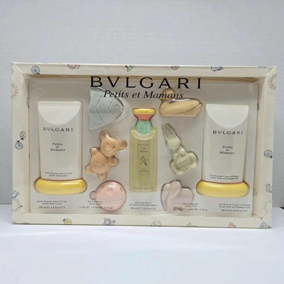 Bvlgari PETITS ET MAMANS 3pc Gift Set 3.4oz EDT Spr 2.5oz B/Lotion Pouch