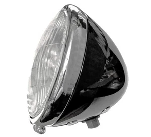 "Black" CycleRay SPRINGER HEADLIGHT for 1935 - 1957 Harley VL UL Knuckle 45 Pan - Picture 1 of 7