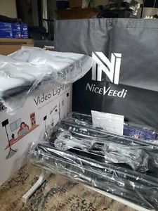 2-Pack LED Video Light Kit, NiceVeedi Studio Light, 2800-6500K Dimmable Photo... - Picture 1 of 6