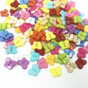 100pcs Mini Sewing mixed color butterfly Resin buttons scrapbooking 13mm - Picture 1 of 4