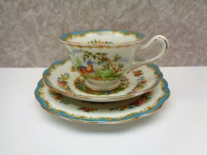 Vintage Royal Albert Bone China 3 Pc Set Chelsea Bird #839184 England Cup Saucer - Picture 1 of 10