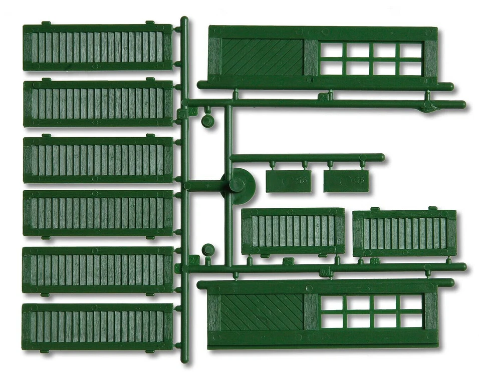 333112 Pola G scale Kit of Shutters and doors, green - NEW - Image 1 of 1