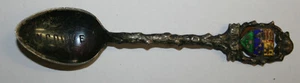 Emaillierter Vancouver mit Bibergriff Sterlingsilber 4 1/4" Souvenir Löffel - Bild 1 von 4