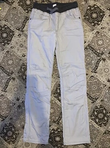 boys 14 Gymboree Slim Lined Gray Cotton Pull-on Pants - Picture 1 of 3