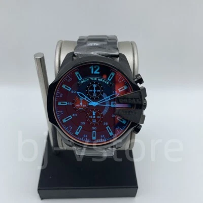 Reloj para hombre Diesel DZ4318 Mega Chief cronógrafo esfera negra correa de acero inoxidable Foto 1 de 4