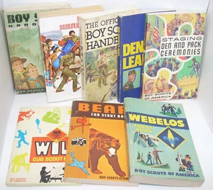 Libros de Boy Scouts BSA de Colección Años 70 (LOTE DE 8) Den Leader Pack Ceremonias Oso Webelos - Imagen 1 de 21