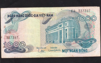 South Vietnam 1000 Dông 1971 P-29   VG - Image 1 of 2