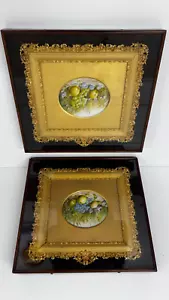 Antique pictures Pair William Cuickshank Watercolour Signed Framed Fruit - Picture 1 of 14