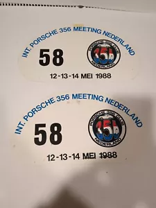 AWESOME Porsche International 356 Meet Nederlamd 1988 Starters signs - Picture 1 of 3