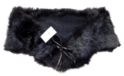 NUEVO NUEVO CON ETIQUETAS CHAL ENVOLVENTE DE PIEL DE OVEJA UGG NEGRO PARA MUJER TALLA ÚNICA $275 Foto 1 de 2