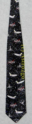 Corbata de Seda Ralph Marlin Transbordador Espacial NASA REPETIR ASTRONOMÍA CIENCIA ¡NUEVA! RARO! Foto 1 de 4