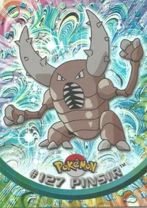 Pokemon TV Series 3 Topps - RARE #127 "Pinsir" Blue Logo Holo Foil Card - Foto 1 di 1