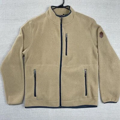 Free Country Highland Sherpa Jacket Adult Mens Medium 38-40 Beige Coat - Image 1 of 4