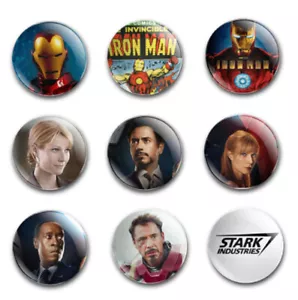 INSIGNIAS BOTÓN IRON MAN MARVELS 25MM X9 - Imagen 1 de 1