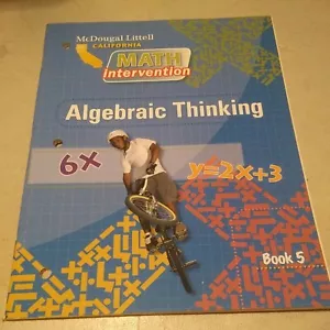 McDougal Littell Math Intervention California: Book 5: Algebraic Thinking - Picture 1 of 3