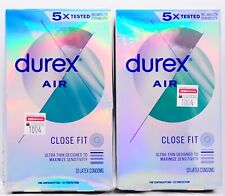 2 Pack Durex Air Close Fit Ultra Thin Max Sensitivity Latex Condom 10 each 10/26
