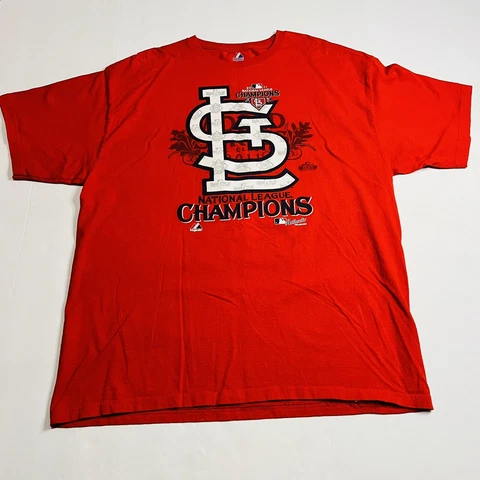 Majestic Auth Collection ST. LOUIS CARDINALS MLB BASEBALL T-Shirt XXL Red Cover