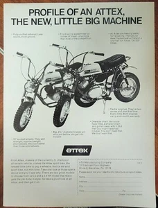 1972 Attex Sachs Mini Bike Motorcycle Print Ad - Picture 1 of 1